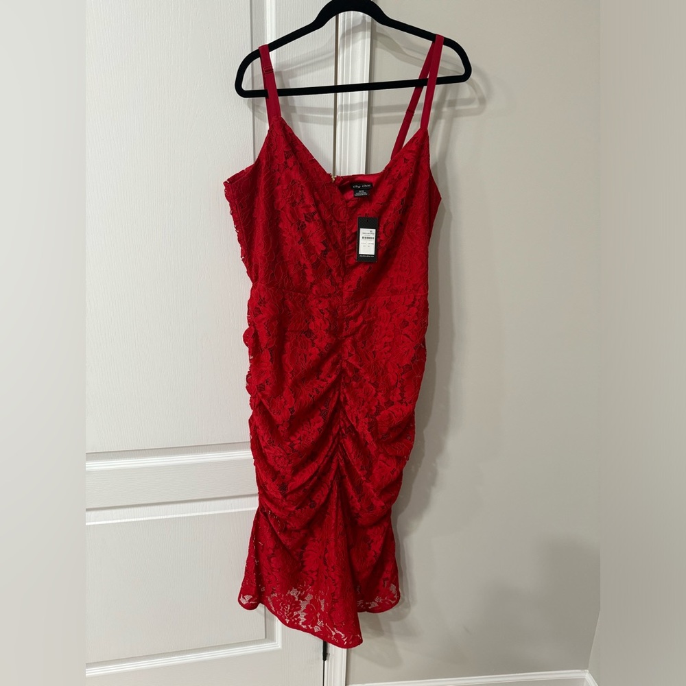City Chic Red mermaid dress